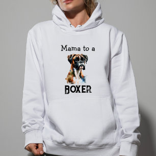 Eenvoudige Boxer Mama Bruin Personaliseren Hoodie