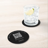 Eenvoudige Branded Business Logo QR Code Promotie Ronde Kartonnen Onderzetter (Insitu)