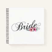 Eenvoudige Bride Floral Calligrafie | Laptop Notitieboek (Voorkant)