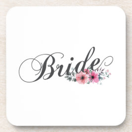 Eenvoudige Bride Floral Calligrafie | ONDERZETTER