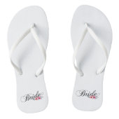 Eenvoudige Bride Floral Calligrafie | Teenslippers (Voetbed)