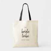 Eenvoudige bride Tribe Custom Calligraphy Bridesma Tote Bag (Voorkant)