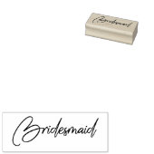 Eenvoudige Bridesmaid Typografie Rubberstempel (Gestempeld)