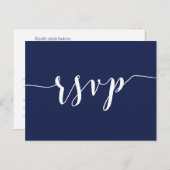 Eenvoudige Briefkaarten van de Navy Blue Wedding R (Voorkant / Achterkant)