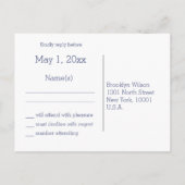 Eenvoudige Briefkaarten van de Navy Blue Wedding R (Achterkant)