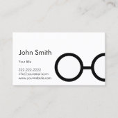 Eenvoudige bril minimalistisch schrijver visitekaartje (Voorkant)