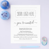 Eenvoudige brochure Bedrijfs van de Uitnodiging -  (Enkel)