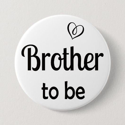 Eenvoudige Broer om Baby shower Pin Button te zijn (Voorkant)