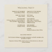 Eenvoudige Brons & Goud Monogram Huwelijksceremoni Programmakaart (Achterkant)