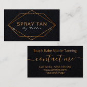 Eenvoudige brons zwarte mobiele sproeier Tan Visitekaartje (Voorkant / Achterkant)