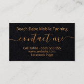 Eenvoudige brons zwarte mobiele sproeier Tan Visitekaartje (Achterkant)