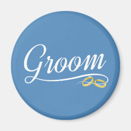 Eenvoudige Bruid Bloem Bruiloft Calligrafie | Magn Magneet