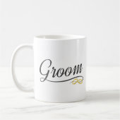 Eenvoudige Bruid Bloem Bruiloft Calligrafie | Mok (Links)