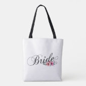 Eenvoudige Bruid Bloem Calligrafie | Boodschappent Tote Bag (Achterkant)