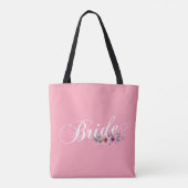 Eenvoudige Bruid Bloem Calligrafie | Boodschappent Tote Bag (Achterkant)