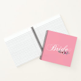 Eenvoudige Bruid Bloemrijke Calligrafie | Notitieb Notitieboek