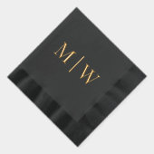 Eenvoudige bruid bruidegom bruiloft 2 Initiaal Mon Folie Servetten (Rechts)