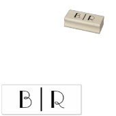 Eenvoudige Bruid Bruidegom Huwelijk 2 Initieel Mon Rubberstempel (Gestempeld)