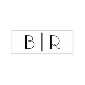 Eenvoudige Bruid Bruidegom Huwelijk 2 Initieel Mon Rubberstempel (Afrduk)