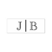 Eenvoudige Bruid Bruidegom Trouwen 2 Initiaal Mono Rubberstempel (Afrduk)