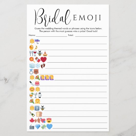 Eenvoudige bruids emoji antwoorden inbegrepen pict flyer (Voorkant)