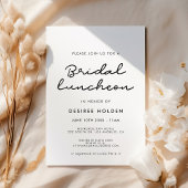 Eenvoudige bruids lunch kaart