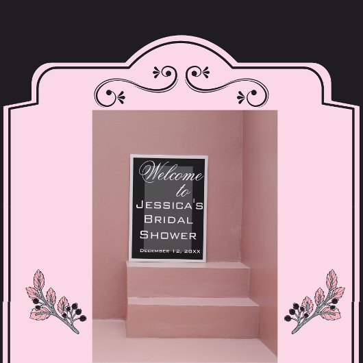 Eenvoudige bruidsauna poster in zwart-wit