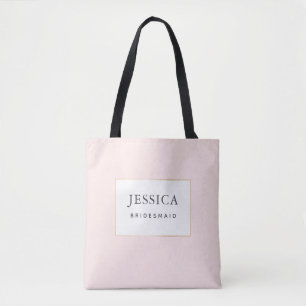 Eenvoudige  bruidsbridesmaïde elegant tote bag