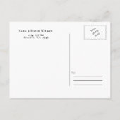 Eenvoudige bruidscalligrafie bespaart de datum aankondigingskaart (Achterkant)