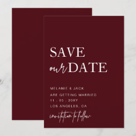Eenvoudige bruidscalligrafie bespaart de datum save the date
