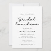 Eenvoudige bruidslunch kaart (Voorkant)