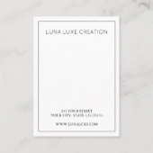 Eenvoudige bruidsmeisje cadeau oorbel displaykaart plaatskaartje (Achterkant)