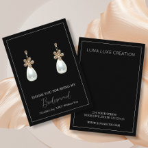 Eenvoudige Bruidsmeisje Gift Oorbel Display Kaart