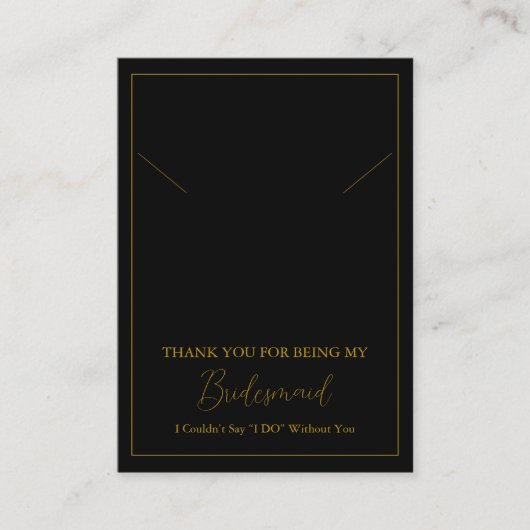 Eenvoudige bruidsmeisje Ketting Display Kaart Plaatskaartje (Voorkant)