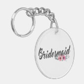 Eenvoudige bruidsmeisjes bruiloft calligrafie | Sl Sleutelhanger (Voorkant Links)