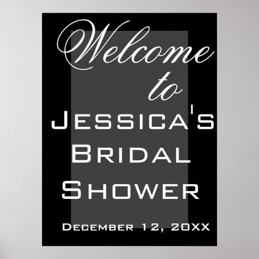 Eenvoudige bruidssluitingposter in zwart-wit poster (Voorkant)