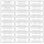 Eenvoudige bruiloft 24 gasten adresetiketten sticker (Voorkant)