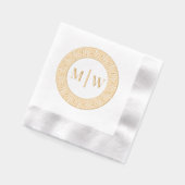 Eenvoudige bruiloft 2 Initiaal Monogram VS Greek K Folie Servetten (Links)