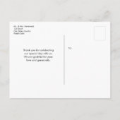 Eenvoudige bruiloft 5 fotocollage briefkaart (Achterkant)