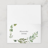 Eenvoudige bruiloft Aangepaste naam Plaatskaartje (Buitenkant ongevouwen)