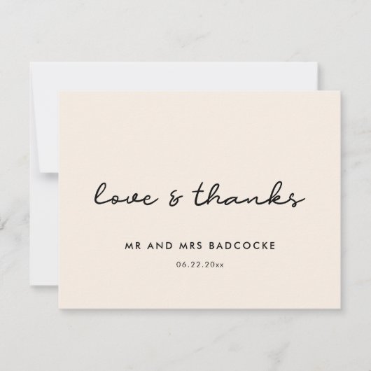 Eenvoudige bruiloft bedankt (Voorkant)