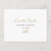 Eenvoudige bruiloft Bedankt Black White Bruid Brui Briefkaart (Voorkant)