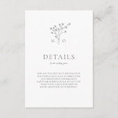 Eenvoudige bruiloft boeket bloemen behuizing kaart (Voorkant)