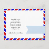 Eenvoudige bruiloft Dank u Afbeelding Briefkaart (Achterkant)