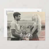 Eenvoudige bruiloft Dank u Briefkaart (Voorkant / Achterkant)