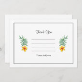 Eenvoudige bruiloft dank u kaart (Voorkant / Achterkant)