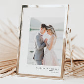 Eenvoudige bruiloft dank u kaart met foto's