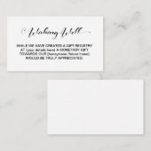 Eenvoudige bruiloft die goed wenst informatiekaartje (Voorkant / Achterkant)