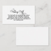 Eenvoudige bruiloft die goed wenst informatiekaartje (Voorkant / Achterkant)