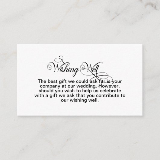 Eenvoudige bruiloft die goed wenst informatiekaartje (Voorkant)